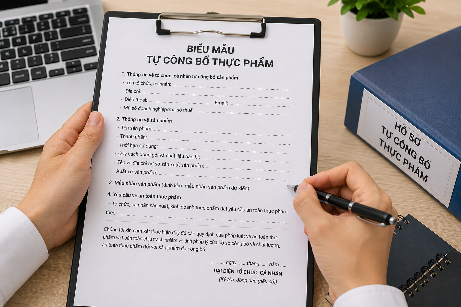 Bản tự công bố sản phẩm file word: Hướng dẫn ghi đầy đủ và chính xác